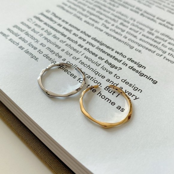 18K Goldplated Thin Minimalist Rings - Picture 8 of 9